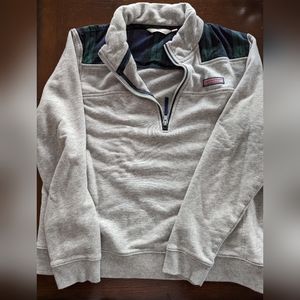 Vineyard Vines 1/4 Zip Blackwatch Plaid Pullover